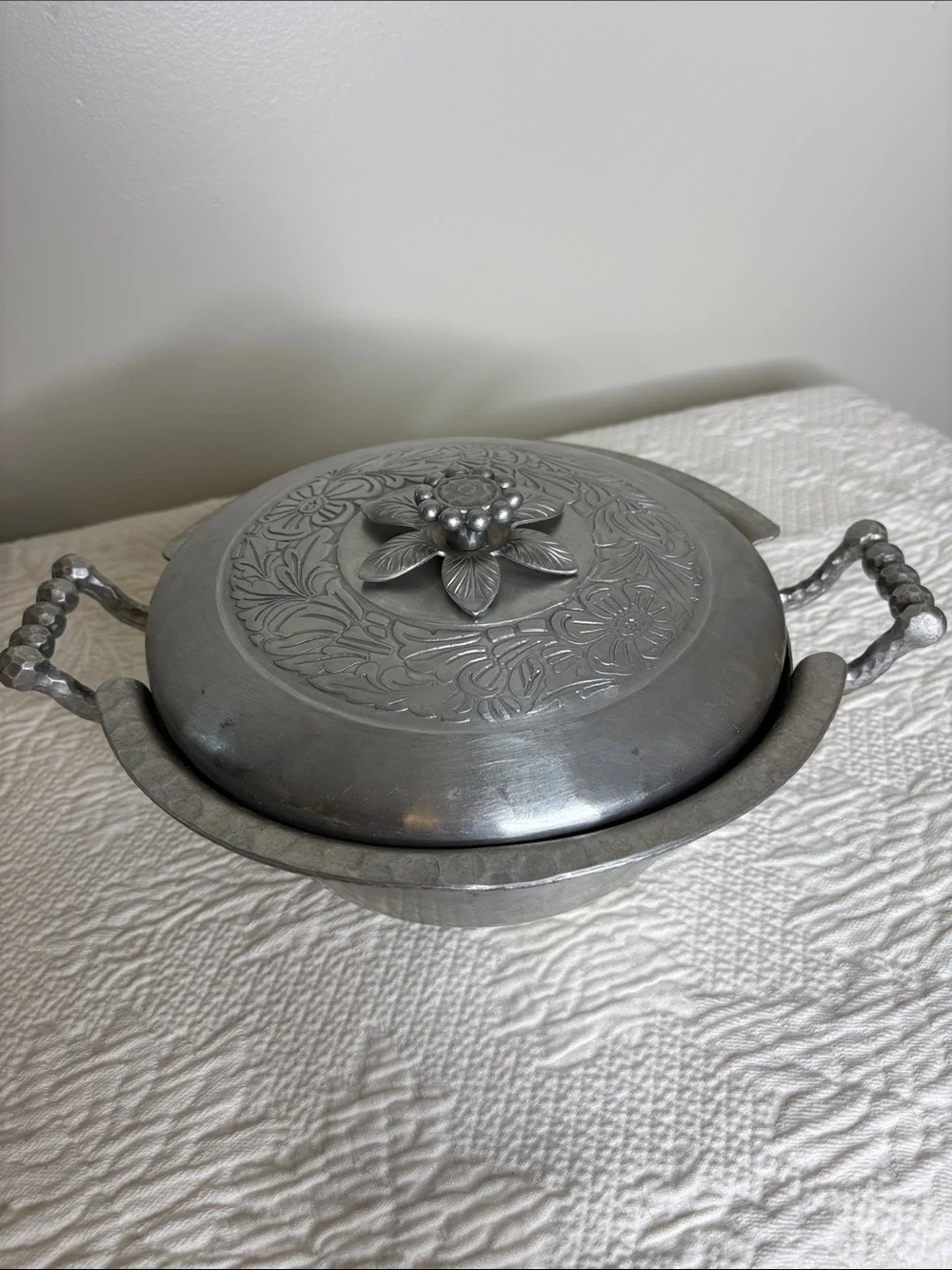 Hand Forged Everlast Metal Hammered Aluminum Covered Casserole Dish